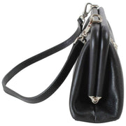 Vivienne Westwood Jane Soepel Leren Frame Portemonnee Tas - Zwart