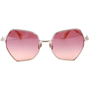 Vivienne Westwood Oversized Angled Sunglasses - Shiny Gold/Purple