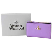 Vivienne Westwood Saffiano Slim Flap Card Holder Purse - Lilac