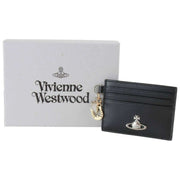 Vivienne Westwood Gladde Kaarthouder met Bedels - Zwart