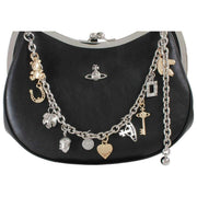 Vivienne Westwood Soepel leer Charm Frame Handtas Handtas - Zwart