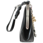 Vivienne Westwood Soepel leer Charm Frame Handtas Handtas - Zwart