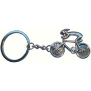 Bassin and Brown Cycling Key Ring - Silver