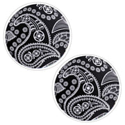 Bassin and Brown Paisley Cufflinks - Black/White