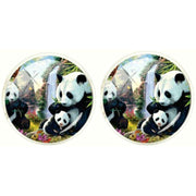 Bassin and Brown Panda Bears Cufflinks - Black/White