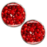 Bassin and Brown Pomegranite Fruit Cufflinks - Red