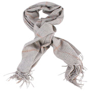 Bassin and Brown Reid Large Check Wool Scarf - Grey/White