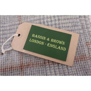 Bassin and Brown Reid Large Check Wool Scarf - Grey/White