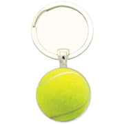 Bassin and Brown Tennis Ball Key Ring - Yellow