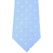 David Van Hagen Polka Dot Silk Tie - Blue/White