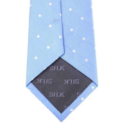 David Van Hagen Polka Dot Silk Tie - Blue/White