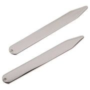 David Van Hagen Rhodium Plated Collar Stiffeners - Silver