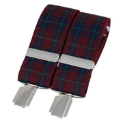 David Van Hagen Tartan Braces - Red