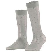 Falke Dot 15 Denier Knee High Socks - Lunar Grey