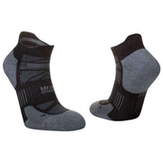 Hilly Supreme Socklet Med Socks - Black/Grey Marl