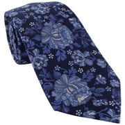Michelsons of London Detailed Floral Silk Tie - Blue