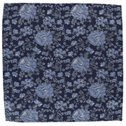 Michelsons of London Outline Floral Tie and Pocket Square Set - Grey