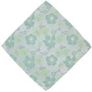 Michelsons of London Oversized Floral Polyester Tie and Pocket Square Set - Green
