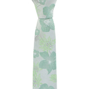 Michelsons of London Oversized Floral Polyester Tie and Pocket Square Set - Green