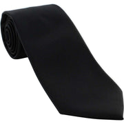 Michelsons of London Plain Ployester Tie - Black