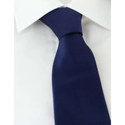 Michelsons of London Plain Ployester Tie - Navy