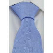 Michelsons of London Plain Silk Tie - Light Blue