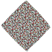 Michelsons of London Plain Tie and Contrast Floral Pocket Square Set - Red