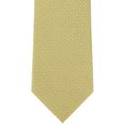 Michelsons of London Semi Plain Tie and Pocket Square Set - Gold