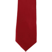 Michelsons of London Slim Satin Polyester Pocket Square and Tie Set - Bright Red