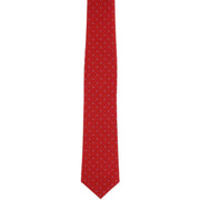 Michelsons of London Textured Dot Silk Tie - Red