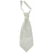 Michelsons of London Tonal Paisley Cravat and Pocket Square Set - Ivory