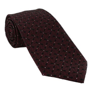 Michelsons of London Wave Design Polyester Tie - Wine