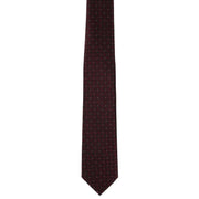 Michelsons of London Wave Design Polyester Tie - Wine