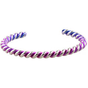 Ti2 Titanium Colourful 6mm Coil Bangle - Pink