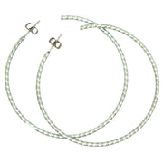 Ti2 Titanium Medium Twisted Hoop Earrings - Light Green