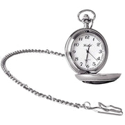 Woodford Monarch of the Glen Chrome Plated Full Hunter Quartz Pocket Watch - Silver